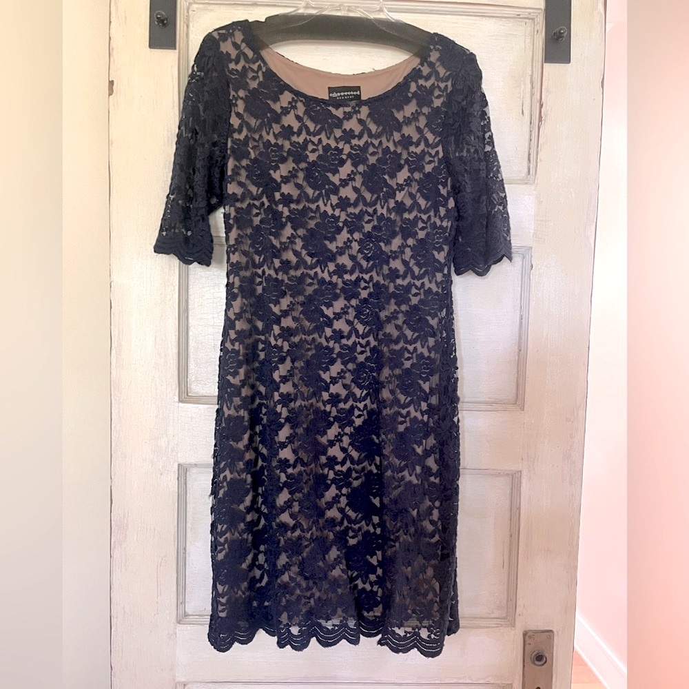 Lacy cocktail wedding guest dress